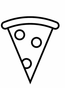 Disegno di pizza da stampare e colorare 19