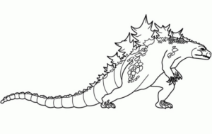Disegno di Godzilla da stampare e colorare 22