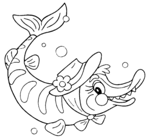 Disegno di pesce da stampare e colorare 162