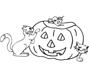 Disegno di zucca di Halloween da stampare e colorare 138