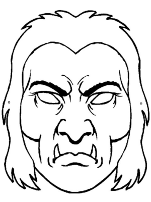 Disegno di maschera da stampare e colorare 73