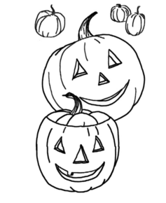 Disegno di zucca di Halloween da stampare e colorare 147
