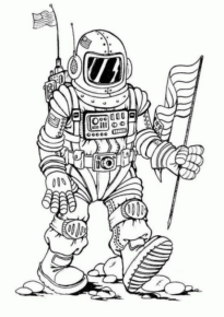 Disegno di astronauta da stampare e colorare 35