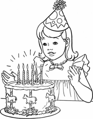 Disegno di compleanno da stampare e colorare 1