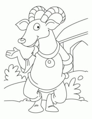 Disegno di capra da stampare e colorare 23