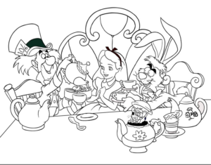 Disegno di Alice nel paese delle meraviglie da stampare e colorare 46