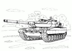 Disegno di carro armato da stampare e colorare 18