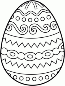 Disegno di uovo di Pasqua da stampare e colorare 67