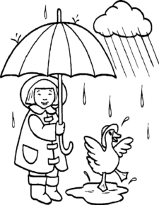 Disegno di pioggia da stampare e colorare 52