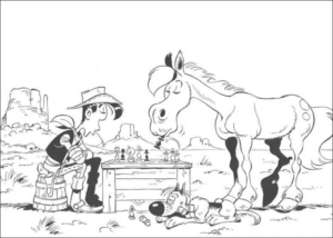 Disegno di Lucky Luke da stampare e colorare 34