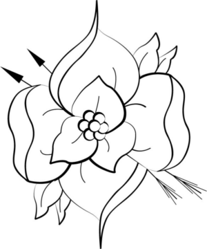 Disegno di fiore da stampare e colorare 154