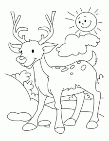 Disegno di renna di Natale da stampare e colorare 6