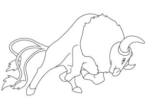 Disegno di toro da stampare e colorare 30