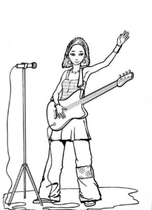 Disegno di musicista da stampare e colorare 9