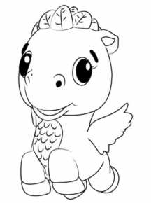 Disegno di cavallo alato da stampare e colorare 2