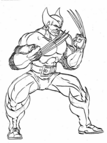Disegno di Wolverine da stampare e colorare 10