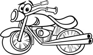 Disegno di moto da stampare e colorare 46