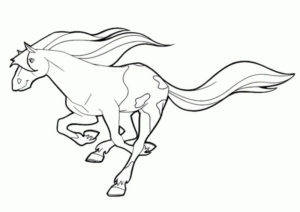 Disegno di cavallo da stampare e colorare 14