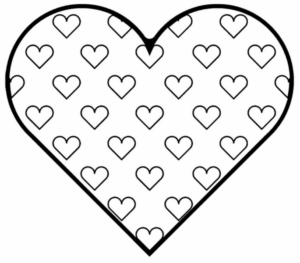 Disegno di cuore da stampare e colorare 104