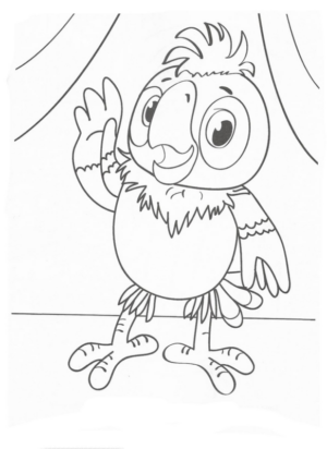 Disegno di pappagallo da stampare e colorare 86