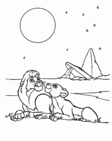 Disegno di Re Leone da stampare e colorare 36