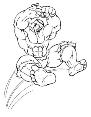 Disegno di Hulk da stampare e colorare 91