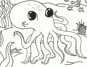 Disegno di polpo da stampare e colorare 21