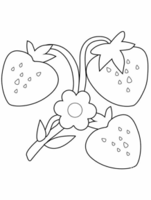 Disegno di fragola da stampare e colorare 28