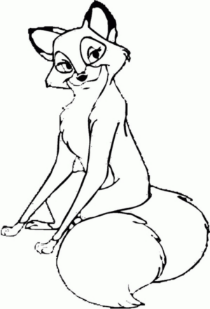 Disegno di volpe da stampare e colorare 7