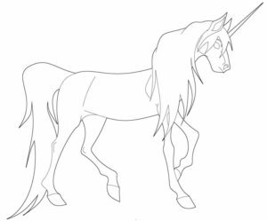 Disegno di unicorno da stampare e colorare 49
