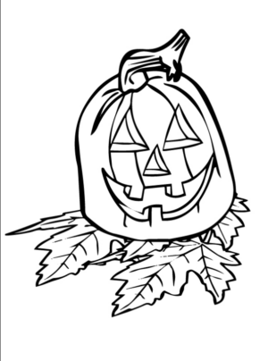 Disegno di zucca di Halloween da stampare e colorare 15