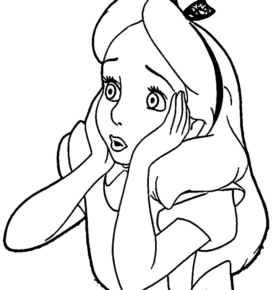 Disegno di Alice nel paese delle meraviglie da stampare e colorare