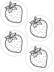 Disegno di fragola da stampare e colorare 8