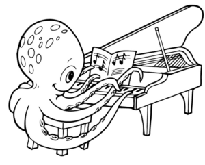 Disegno di polpo da stampare e colorare 6