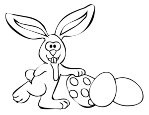 Disegno di coniglietto di Pasqua da stampare e colorare 5 Disegno di coniglietto di Pasqua da stampare e colorare 5