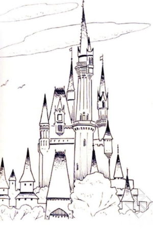 Disegno di castello da stampare e colorare