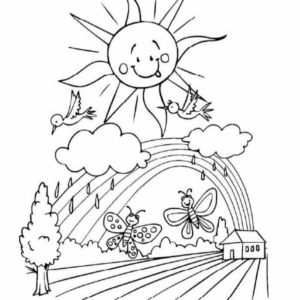Disegno di primavera da stampare e colorare 11