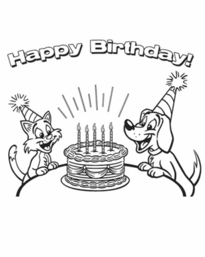 Disegno di compleanno da stampare e colorare 109