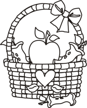 Disegno di cesto di frutta da stampare e colorare 18