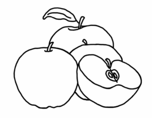 Disegno di mela da stampare e colorare 62