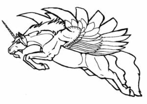 Disegno di unicorno da stampare e colorare 28