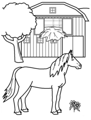 Disegno di cavallo da stampare e colorare 265