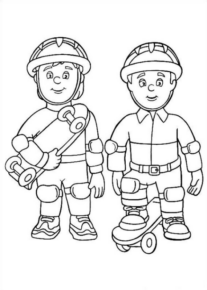 Disegno di pompiere da stampare e colorare 28