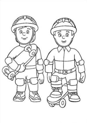 Disegno di pompiere da stampare e colorare 28
