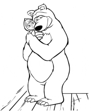Disegno di Masha e Orso da stampare e colorare 109 Disegno di Masha e Orso da stampare e colorare 109