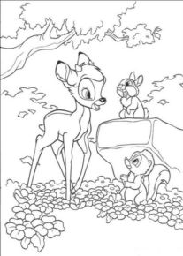 Disegno di Bambi da stampare e colorare 59