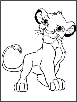 Disegno di Re Leone da stampare e colorare 202
