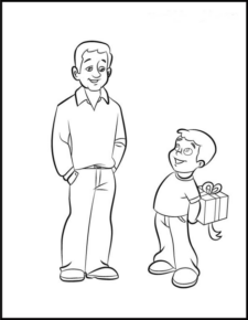 Disegno di membro della famiglia da stampare e colorare 3