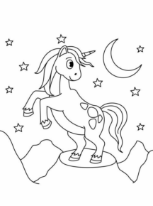 Disegno di unicorno da stampare e colorare 82