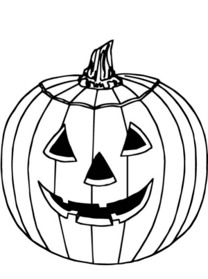 Disegno di zucca di Halloween da stampare e colorare 136